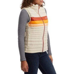 NWT Cotopaxi Fuego Down Vest for Women - Cream Stripes in Size M, Medium